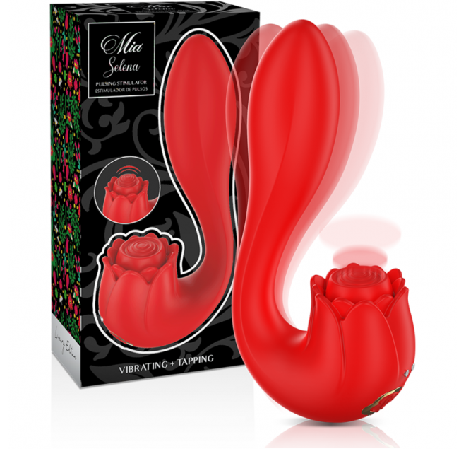 MIA -  SELENA STIMOLATORE VIBRANTE + TAPPING ROSSO