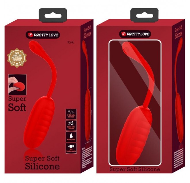 PRETTY LOVE - UOVO VIBRANTE RICARICABILE KIRK ROSSO