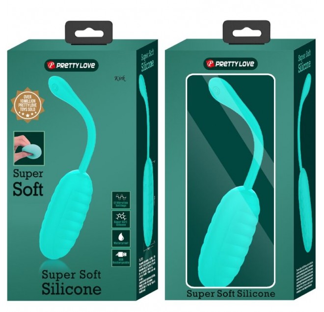 PRETTY LOVE - UOVO VIBRANTE RICARICABILE KIRK VERDE ACQUA