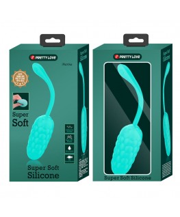 PRETTY LOVE - UOVO VIBRANTE CON TEXTURE MARINA RICARICABILE VERDE ACQUA