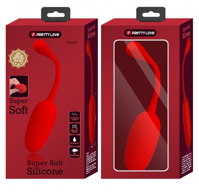 PRETTY LOVE - UOVO VIBRANTE RICARICABILE KNUCKER ROSSO