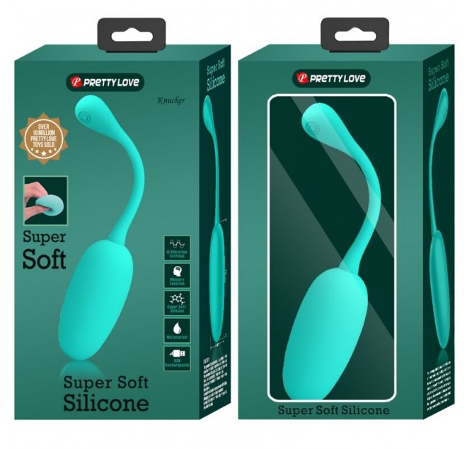 PRETTY LOVE - UOVO VIBRANTE RICARICABILE KNUCKER VERDE ACQUA