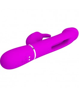 PRETTY LOVE - VIBRATORE DEJON RABBIT 3 IN 1 MULTIFUNZIONE FUCSIA
