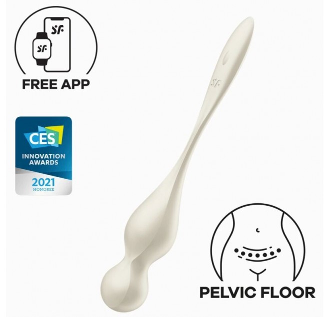 SATISFYER - LOVE BIRDS SFERE KEGEL VIBRANTI BIANCHE