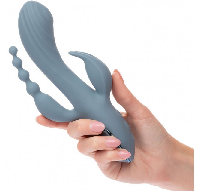 CALEXOTICS - VIBRATORE TRIPLE ECSTASY GRIGIO