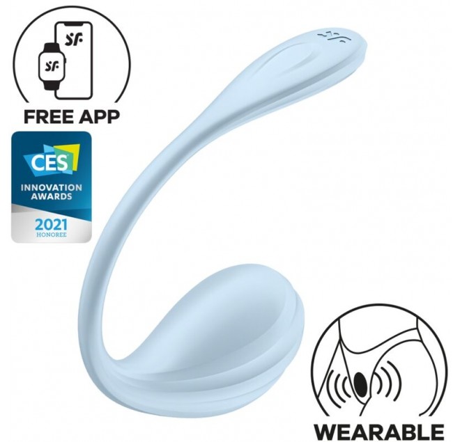 SATISFYER - STIMOLATORE PUNTO G PETALE LISCIO SKY BLUE APP GRATUITA
