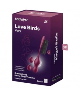 SATISFYER - LOVE BIRDS VARY SFERE VIBRANTI APP GRATUITA WINE ROSSO