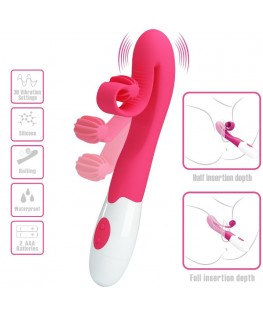 ROMANCE - VIBRATORE E STIMOLATORE 30 VELOCITÀ ROSA