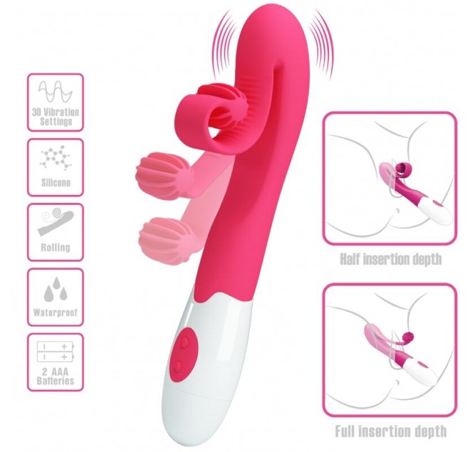ROMANCE - VIBRATORE E STIMOLATORE 30 VELOCITÀ ROSA