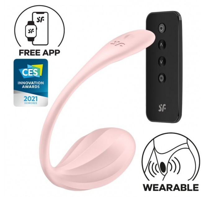 SATISFYER - RIBBED PETAL STIMOLATORE CON TELECOMANDO G POINT ROSE APP FREE