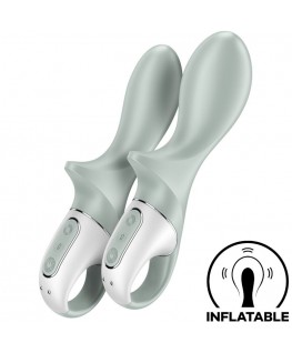 SATISFYER - AIR PUMP BOOTY 3 VIBRATORE ANALE GONFIABILE GRIGIO VERDE