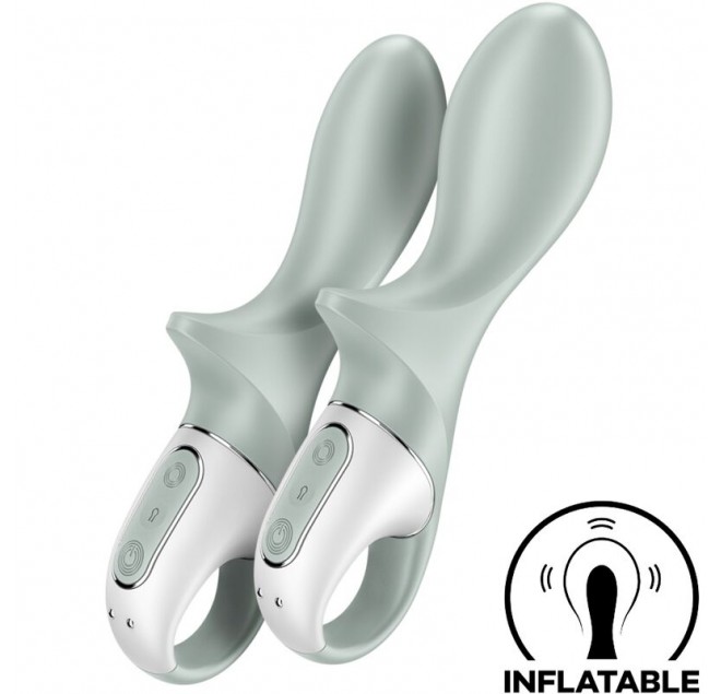 SATISFYER - AIR PUMP BOOTY 3 VIBRATORE ANALE GONFIABILE GRIGIO VERDE