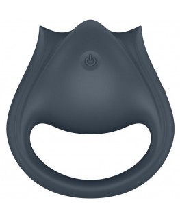 SATISFYER - PERFECT PAIR 2 MULTIVIBRATORE 2 IN 1 ANELLO PER PENE E STIMOLATORE PER DITA GRIGIO