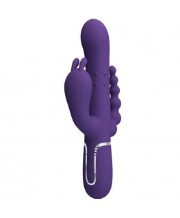 PRETTY LOVE - CAMMY VIBRATORE TRIPLO MULTIFUNZIONE 4 IN 1 VIOLA