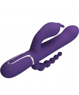 PRETTY LOVE - CAMMY VIBRATORE TRIPLO MULTIFUNZIONE 4 IN 1 VIOLA