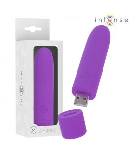 INTENSE - SYMONE BULLET VIBRANTE RICARICABILE USB 8 VIBRAZIONI VIOLA 10 X 2,2 CM