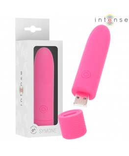 INTENSE - SYMONE USB RICARICABILE VIBRANTE BULLET 8 VIBRAZIONI ROSA 10 X 2,2 CM
