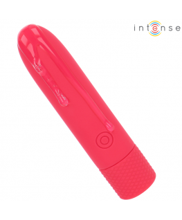 INTENSE - SYMONE PROIETTILE VIBRANTE RICARICABILE USB 8 VIBRAZIONI ROSSO 10 X 2,2 CM