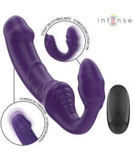 INTENSE - JILL DOPPIO VIBRATORE 20 CM VIOLA TELECOMANDO