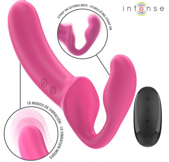 INTENSE - AMY DOPPIO VIBRATORE 20 CM ROSA TELECOMANDO