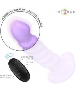 INTENSE - BRENDA VIBRATORE TAGLIA M DESIGN A SPIRALE 10 VIBRAZIONI TELECOMANDO VIOLA