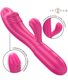 INTENSE - VIBRATORE FLESSIBILE IVY 10 VIBRAZIONI CON STIMOLAZIONE DELLA LINGUA ROSA