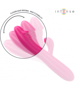 INTENSE - VIBRATORE FLESSIBILE IVY 10 VIBRAZIONI CON STIMOLAZIONE DELLA LINGUA ROSA