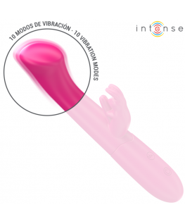 INTENSE - JULIETA VIBRATORE CONIGLIO 18,6 CM 10 VIBRAZIONI ROSA