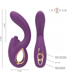 INTENSE - LALI VIBRATORE MULTIFUNZIONE PUNTO G TAPPING & THRUST & VIBRATION VIOLA