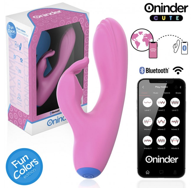 ONINDER CUTE - VIBRATORE CONIGLIETTO D'AMORE PER PUNTO G E CLITORIDE - APP GRATUITA IN TUTTO IL MONDO