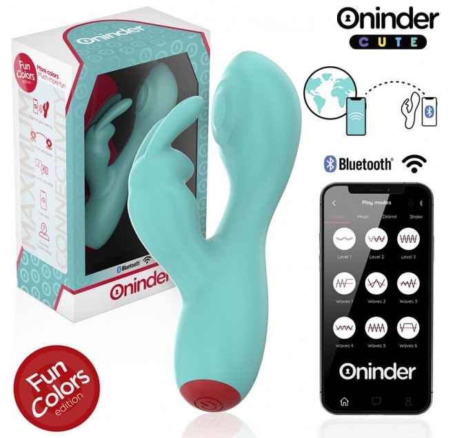 ONINDER CUTE - VIBRATORE CLITORIDEO PUNTO G LOVE BUNNY - APP GRATUITA IN TUTTO IL MONDO
