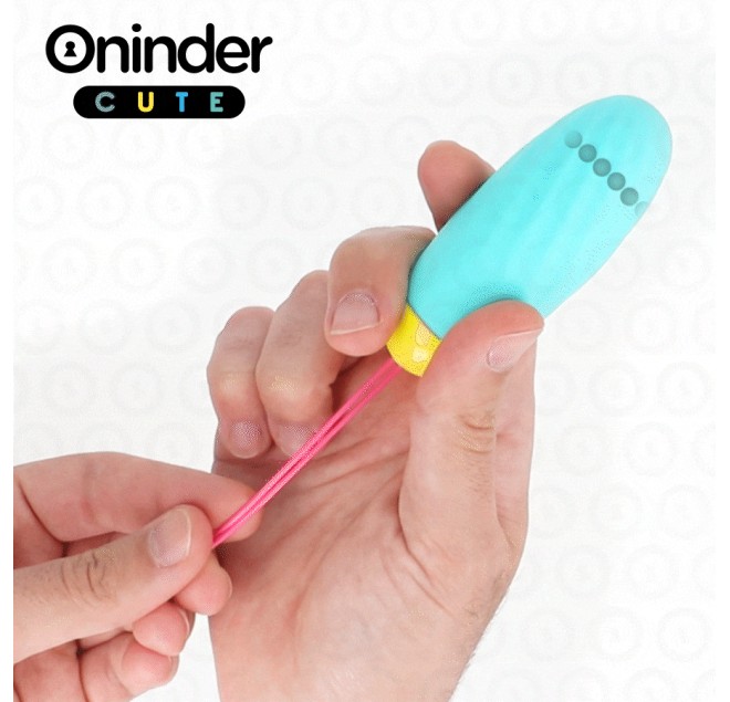 ONINDER CUTE - UOVO VIBRO-ROTANTE IN SILICONE CON GEMMA PER AMORE E PIACERE - APP GRATUITA IN TUTTO IL MONDO