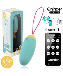 ONINDER CUTE - UOVO VIBRO-ROTANTE IN SILICONE CON GEMMA PER AMORE E PIACERE - APP GRATUITA IN TUTTO IL MONDO