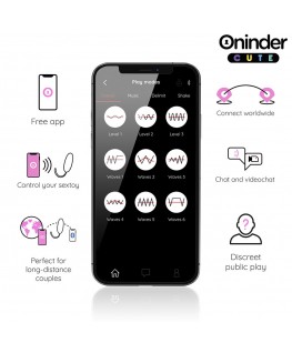 ONINDER CUTE - UOVO VIBRO-ROTANTE IN SILICONE 360° PER AMORE E PIACERE - APP GRATUITA IN TUTTO IL MONDO