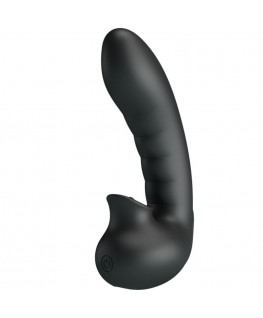 PRETTY LOVE - HOBGOBLIN CUSTODIA PER DITA VIBRANTE 12 VIBRAZIONI + STIMOLATORE CLITORIDE NERO