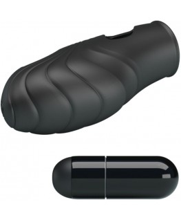 PRETTY LOVE - VIBRATORE DA DITA IN SILICONE LICH NERO