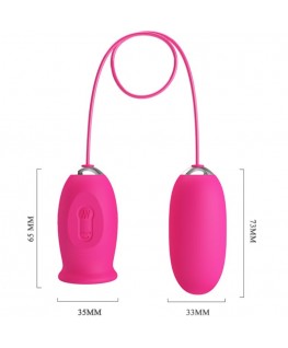 PRETTY LOVE - Ovulo vibrante a forma di margherita + lingua stimolante per il clitoride ROSA