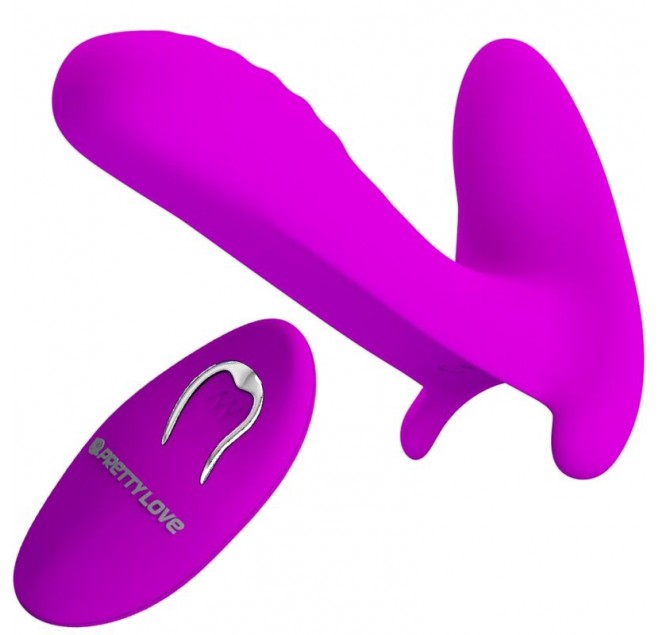 PRETTY LOVE - MASSAGGIATORE E VIBRATORE 12 VIBRAZIONI TELECOMANDO VIOLA