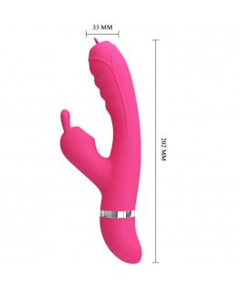 PRETTY LOVE - VIBRATORE MULTIFUNZIONE CONIGLIO PHOENIX ROSA
