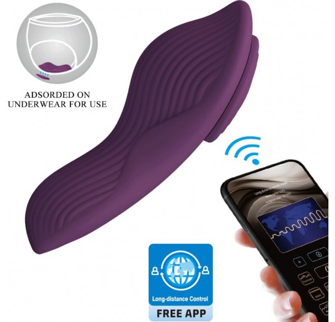 PRETTY LOVE - MANE LAY ON CLITORIDE MASSAGGIATORE 10 VIBRAZIONI TELECOMANDO VIOLA