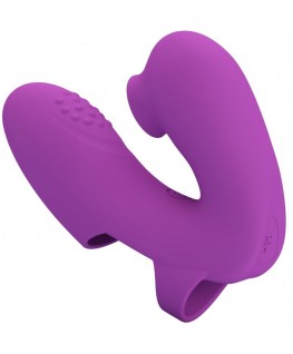 PRETTY LOVE - VIBRATORE DA DITA ATHENA CON STIMOLATORE CLITORIDEO VIOLA