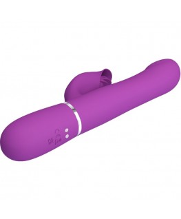 PRETTY LOVE - VIBRATORE E STIMOLATORE MULTIFUNZIONE 4 IN 1 VIOLA