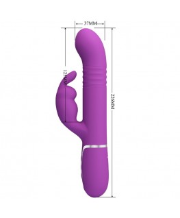 PRETTY LOVE - COALE 4 IN 1 MULTIFUNZIONE VIBRATORE CONIGLIO VIOLA