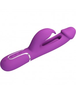 PRETTY LOVE - KAMPAS 3 IN 1 MULTIFUNZIONE VIBRATORE CONIGLIO VIOLA