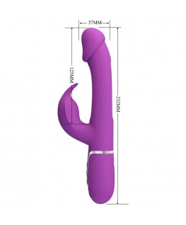 PRETTY LOVE - KAMPAS 3 IN 1 MULTIFUNZIONE VIBRATORE CONIGLIO VIOLA