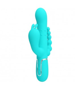 PRETTY LOVE - CAMMY 4 IN 1 MULTIFUNZIONE VIBRATORE TRIPLE RABBIT BLU