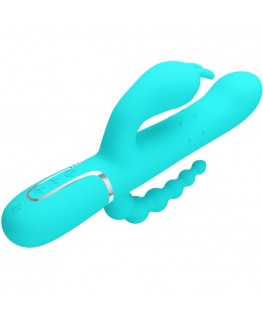 PRETTY LOVE - CAMMY 4 IN 1 MULTIFUNZIONE VIBRATORE TRIPLE RABBIT BLU