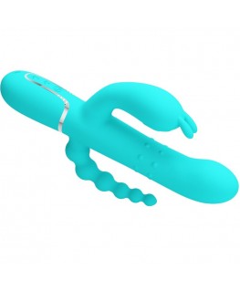 PRETTY LOVE - CAMMY 4 IN 1 MULTIFUNZIONE VIBRATORE TRIPLE RABBIT BLU