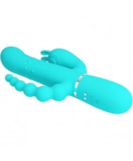 PRETTY LOVE - CAMMY 4 IN 1 MULTIFUNZIONE VIBRATORE TRIPLE RABBIT BLU