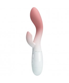PRETTY LOVE - VIBRATORE PUNTO G LUMINOSO + STIMOLATORE CLITORIDEO 30 VIBRAZIONI ROSA